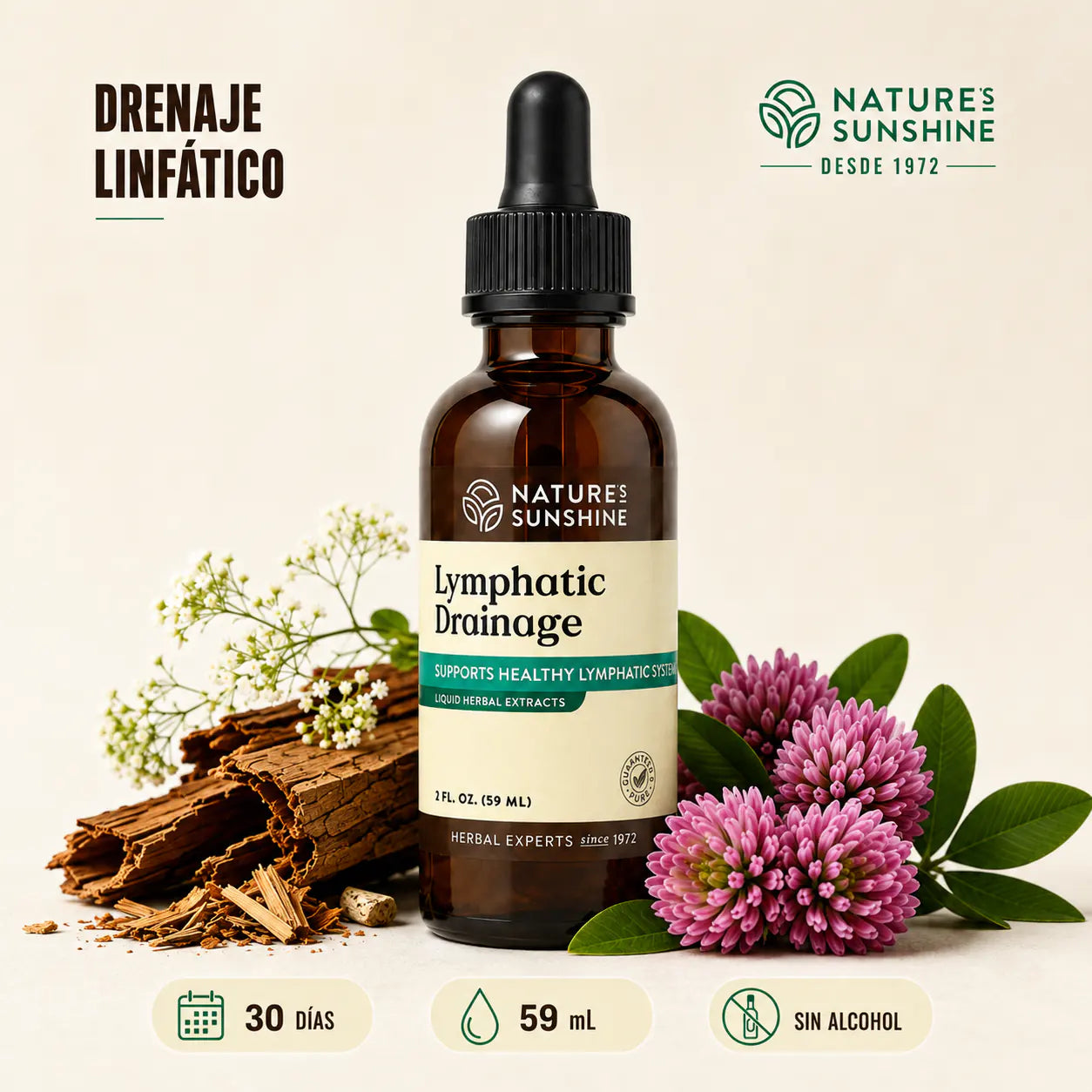 Drenaje Linfático Nature’s Sunshine | Menos Retención de Líquidos, menos Hinchazón y Siéntete Más Ligera