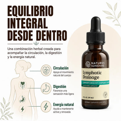 Drenaje Linfático Nature’s Sunshine | Menos Retención de Líquidos, menos Hinchazón y Siéntete Más Ligera