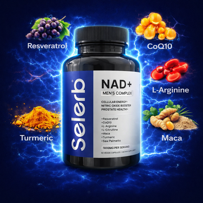 Selerb NAD+® Energía Celular, Soporte Prostático y Rendimiento Masculino, No esperes más, mejora tu rendimiento diario ahora