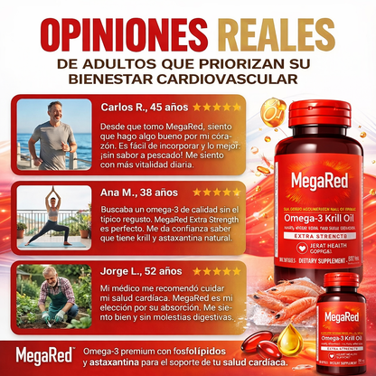 MegaRed® Omega-3 + Krill: Cuida tu corazón, mente y articulaciones ¡Empieza hoy!