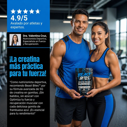 Beast Bites™ Creatina en Gomitas, Fuerza y Recuperación Muscular rápida, que esperas para probarlas