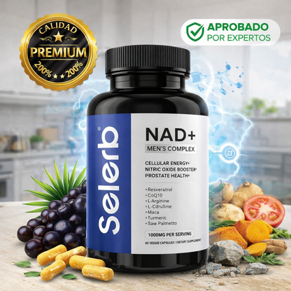 Selerb NAD+® Energía Celular, Soporte Prostático y Rendimiento Masculino, No esperes más, mejora tu rendimiento diario ahora