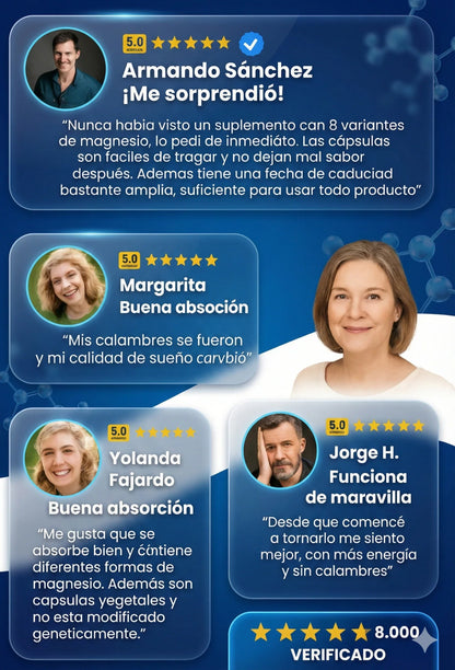 Complejo de Magnesio para Dormir Mejor, Relajar Músculos y Reducir Estrés