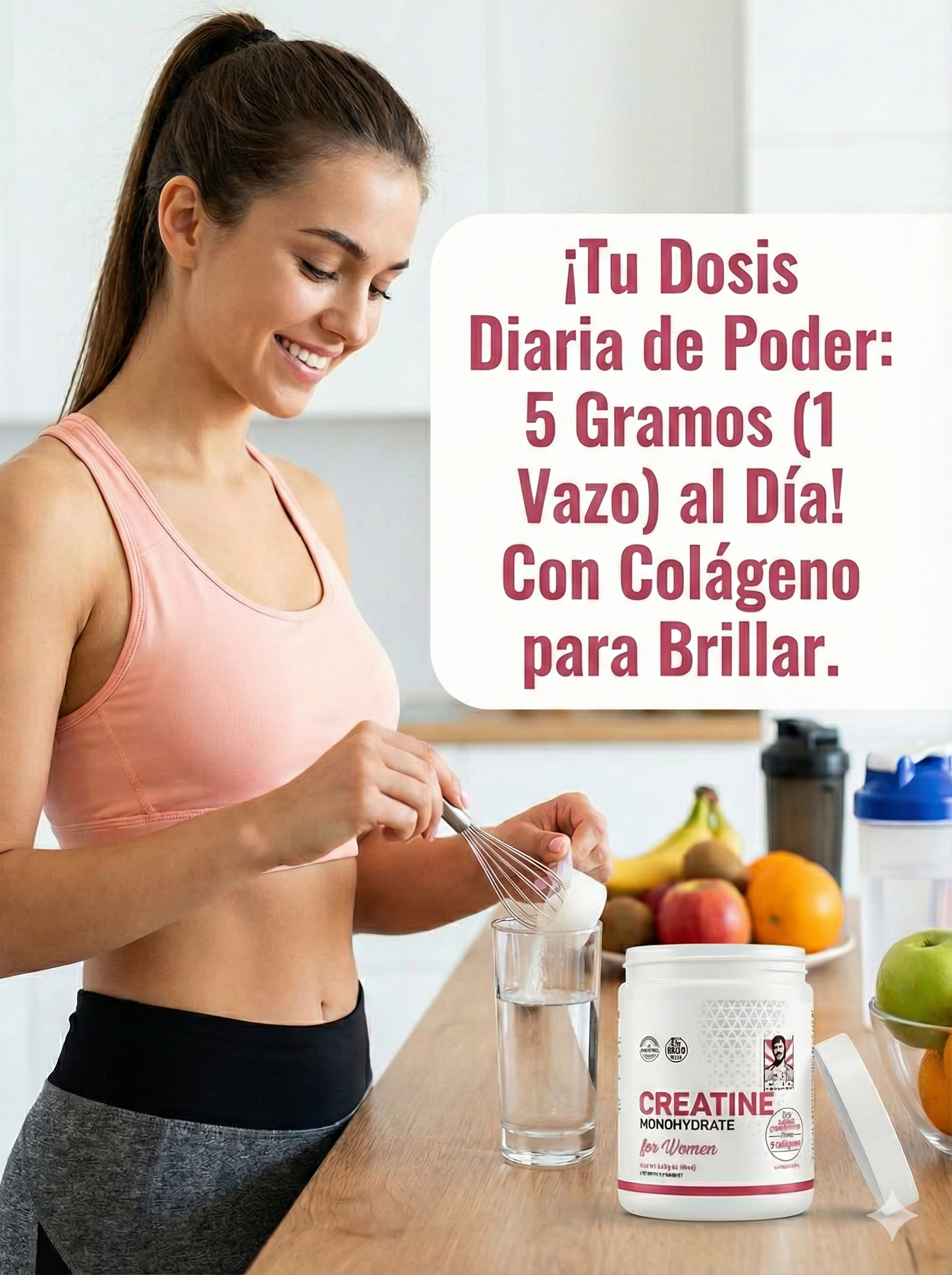 Creatina para Mujeres Old School Labs® Más Fuerza, Más Glúteo, Más Recuperación