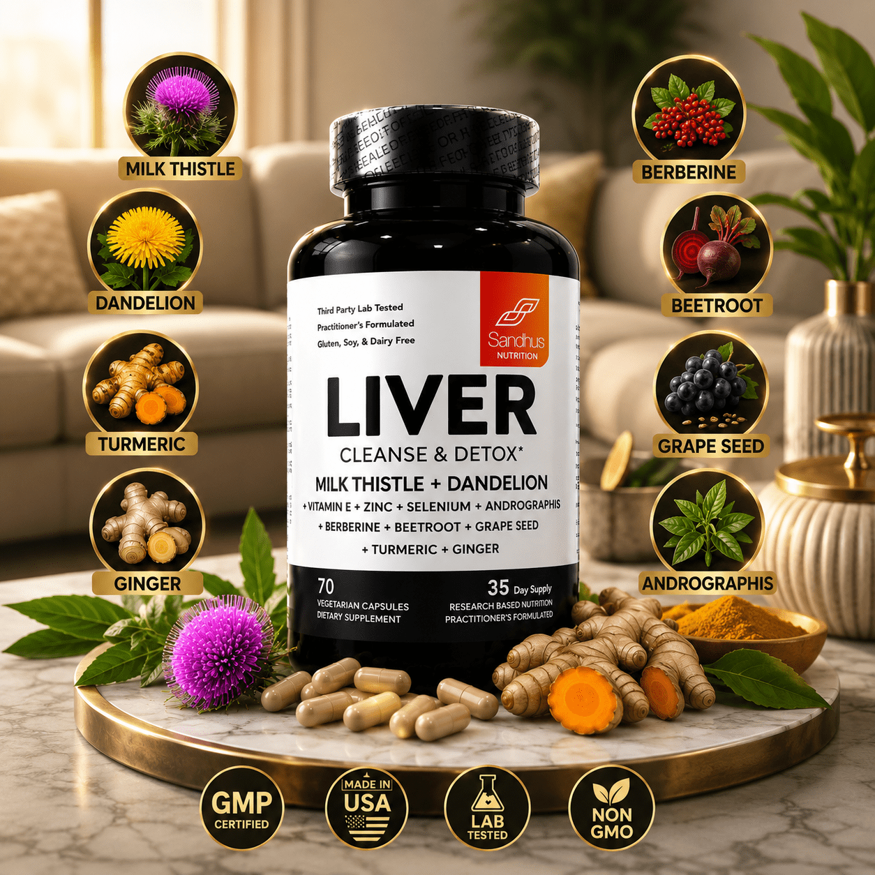 Liver Cleanse & Detox Sandhus Nutrition® Ayuda a que tu Hígado Funcione Mejor, inicia desde hoy