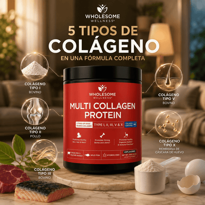 MULTICOLLAGEN PROTEIN™  5 Tipos de Colágeno para Piel, Cabello, Uñas y Articulaciones, empieza hoy