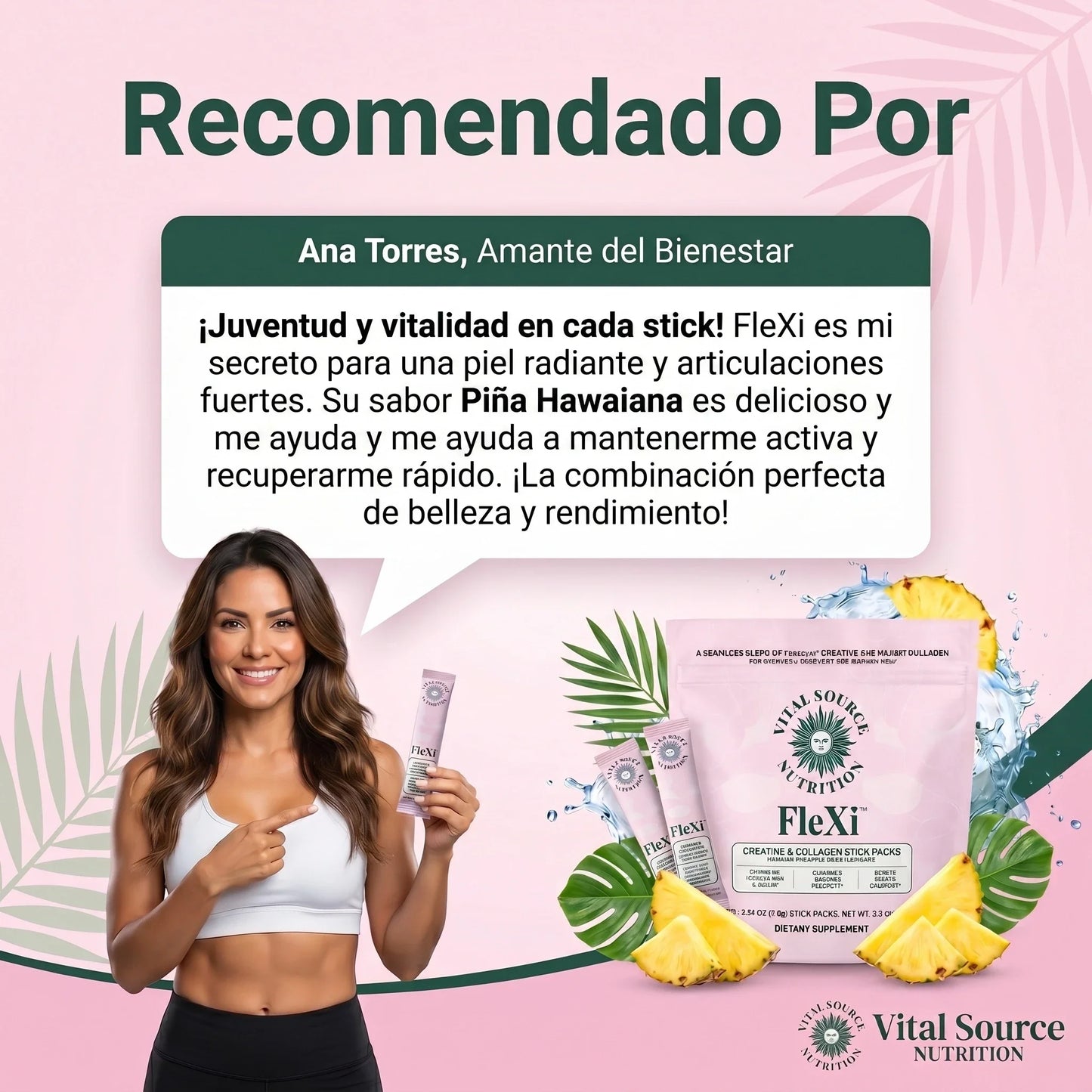 FLEXI™ Creatina y Colágeno Premium, Fuerza + Belleza Diaria, empieza hoy.